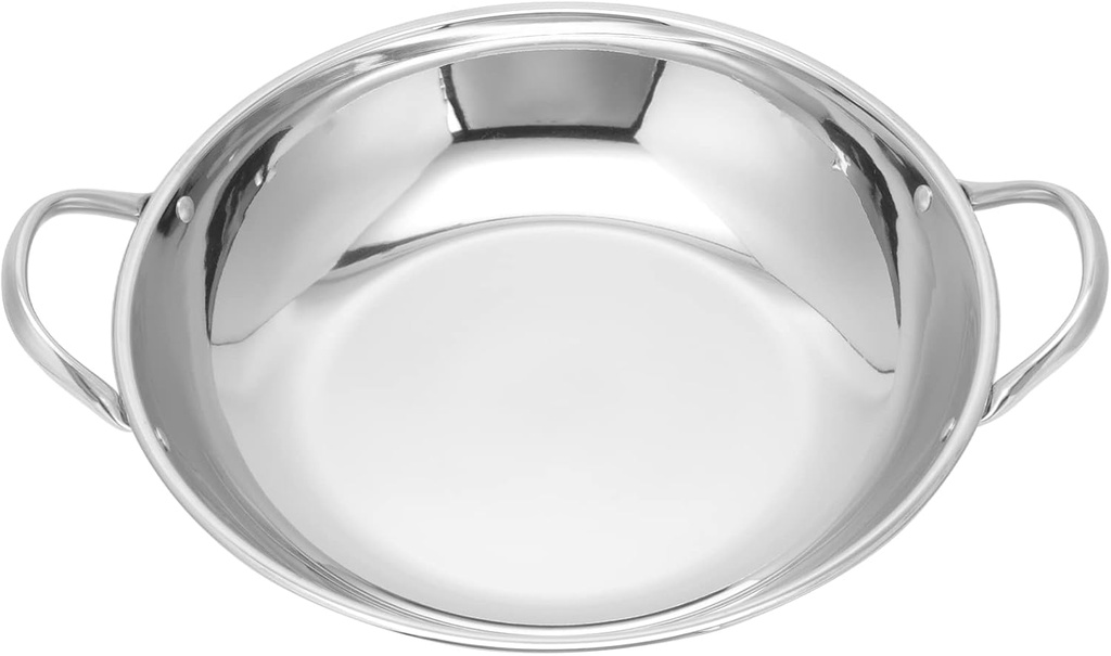 Ciieeo Sturdy Non-stick Stainless Steel Hot Pot Portable Soup Pan for Ramen Noodles More Easy to Clean Cooking Utensil for Home Use