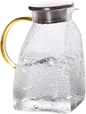 Glass Pitcher with Lid Large Capacity High Borosilicate Cold Water Jug for Fridge Iced Tea and Juice Carafe Heat Resistant Beverage Pitcher for Home and Parties