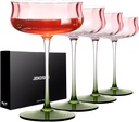 JEKOSEN Tulip Series Crystal Martini Cocktail Glasses 13 Ounce Set of 4 With Premium Gift Box Premium Strong Crystal Gift for Christmas, Birthday, Anniversary or Any Special Occasion