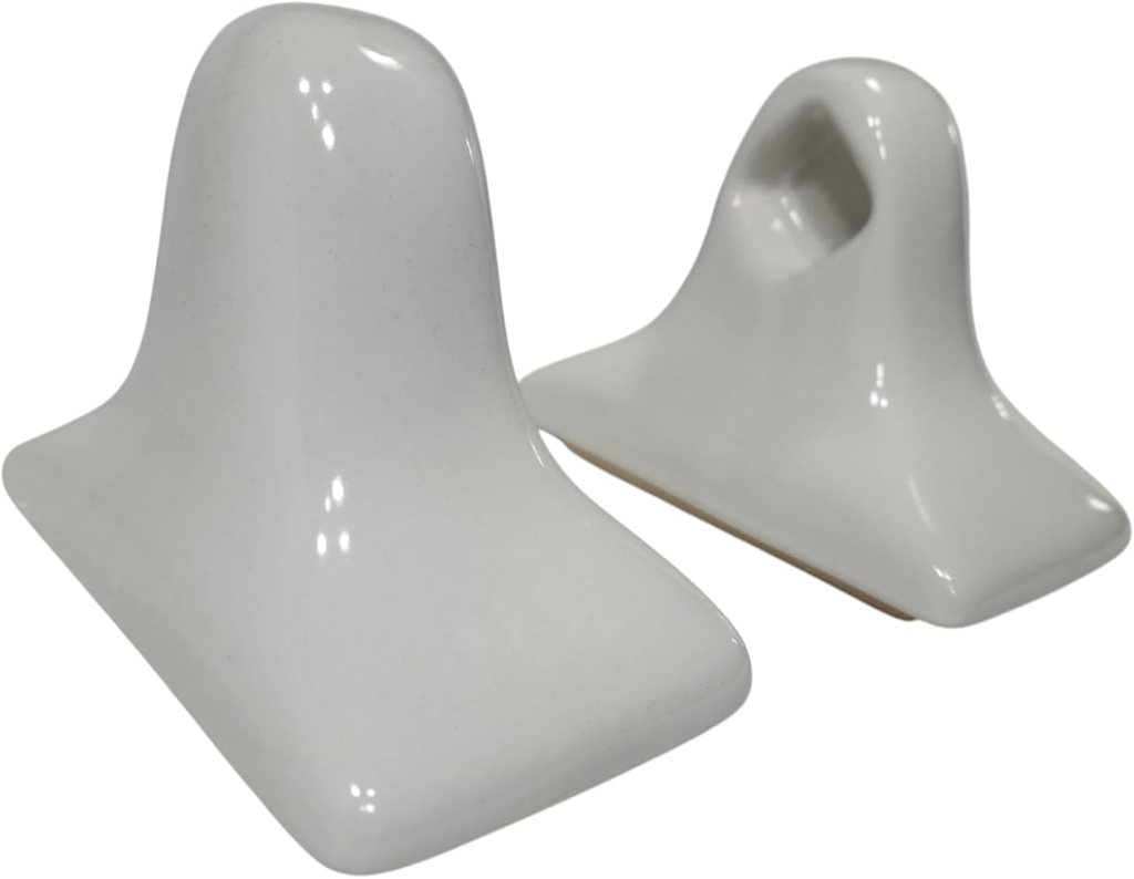 Vintage Snow White Ceramic Towel Bar Rod Rack Post Holder Brackets Tile Set Mid Century Modern Retro