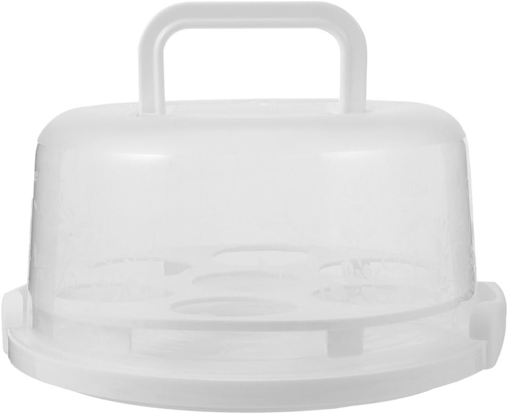 Hemoton Portable Cake Carrier Lid Handle Cake Storage Container Handheld Cake Box Fresh Keeping Transport