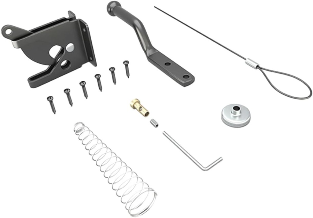 Heavy Duty Gate Latch with Self-Locking Mechanism Durable Gravity Lever for Barn Doors Sheds Fences and Easy Installation for Security and Privacy