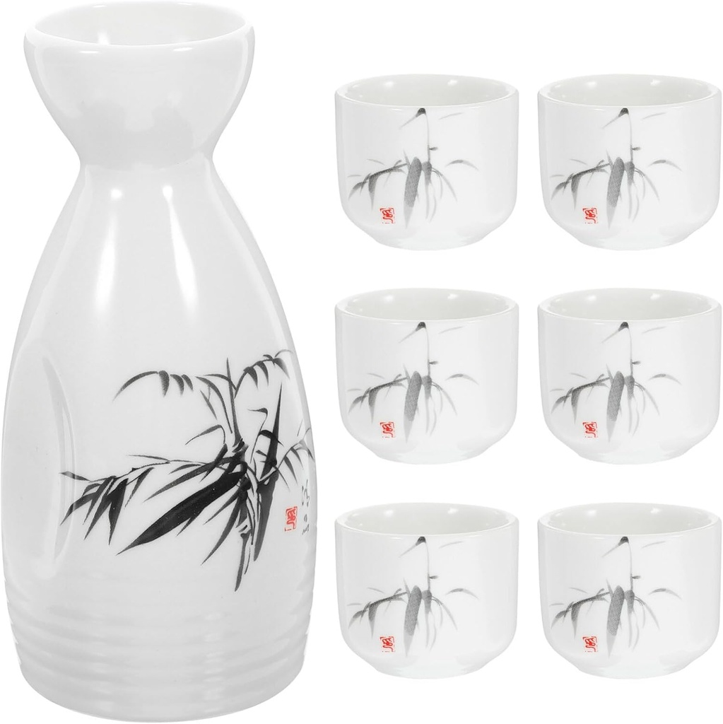STOBAZA 1set Vintage Japanese Sake Kettle Set Ceramic Sake Set Cups for Entertaining and Home for and Special Occasions