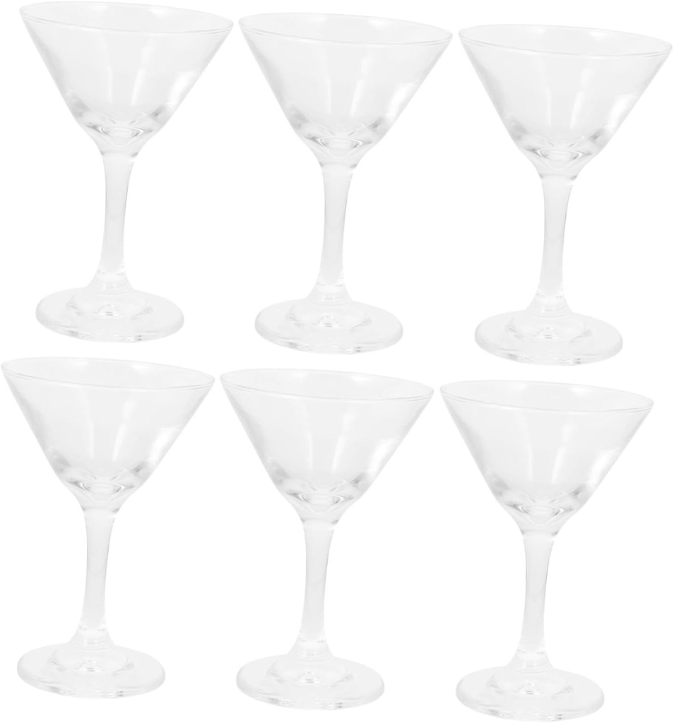 LIFKOME 6pcs Martini Glass Goblets for Party Wine Cup Crystal Highball Cocktail Glass Cocktail Cup