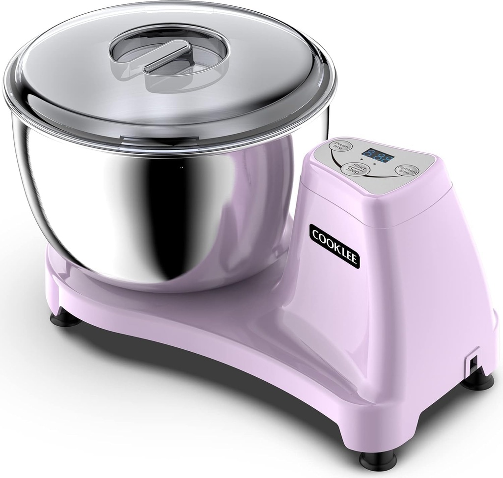 Dough Mixer with Fermentation Function for Home Kitchen, Smart Touch Panel, 5 QT 230W Multifunctional Dough Machine with Kneading Knife for Pasta, Baking, Cakes, Cookies, Mixing (Purple)