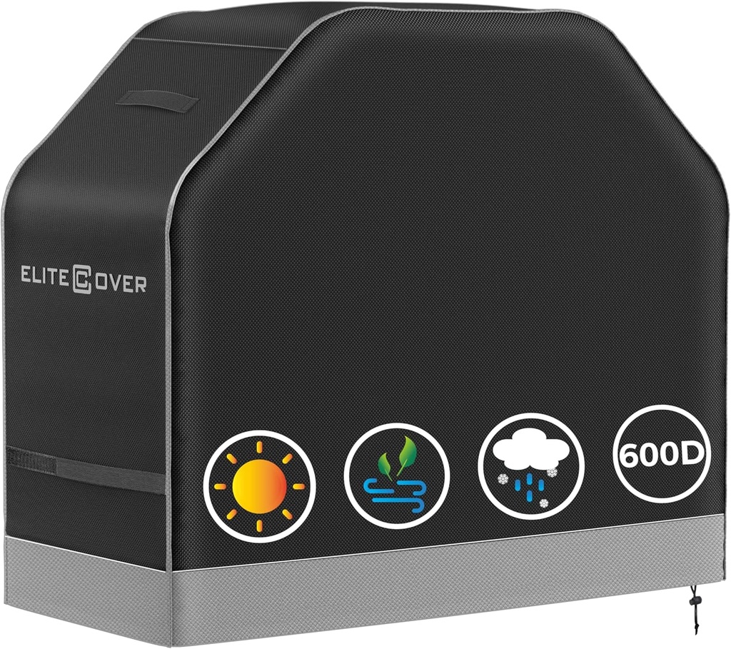 600D BBQ Grill Cover for Outdoor Grill 52inch, Heavy Duty, Waterproof, Weather Resistant, UV & Fade Resistant with Adjustable Drawstring, Gas Grill Cover