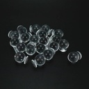 20pcs Mini Cabinet Round Knobs Acrylic Clear Ball Shape Drawer Knobs, 18x21MM