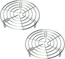 Round Steamer Rack and Cooling Rack Stainless Steel Pot Trivet Cross Wire Barbecue Grill with Legs 20 * 4CM