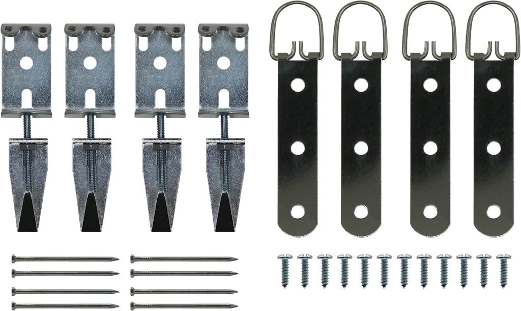 Mirror Hanging Kit with Hangers and Leveling Hardware - 100 lbs - Heavy Duty Mirror Hanging Hardware, Mirror Clips, Mounting Hardware