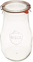 Weck Tulip Jars 2.5 Liter - Glass Jars for Sourdough Starter, Canning, and Storage with Wide Mouth and Glass Lid (1 Jar)
