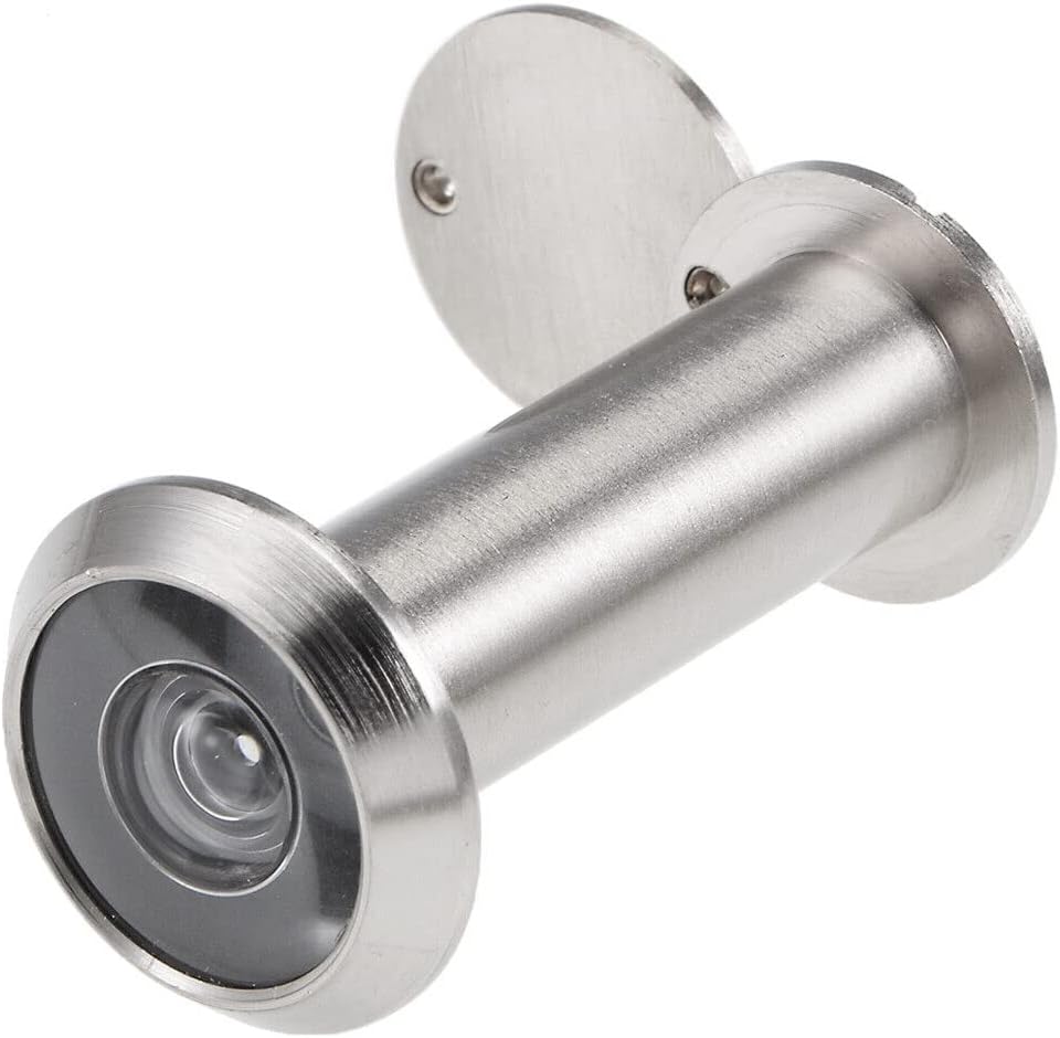 Home and Garden Parts 220-degree Door Viewer Peephole for 55-90mm Doors Brushed Satin Chrome Finish #CN/251024/04137