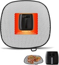 Air Fryer Accessories for Philips, 7.2” Square Drip Pan for Philips HD9741 3QT Tray Rack Compatible with HD9641 HD9721, HD9730, Dishwasher Safe