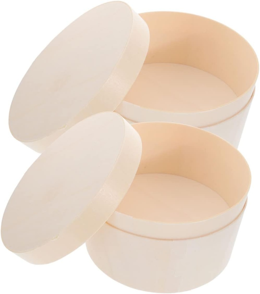 2pcs Portable Round Cake Boxes Food-grade Material for Cheesecake and Desserts for Bakeries Birthday Celebrations and Home Use