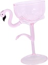 DECHOUS Flamingo Glass Cocktail Goblet Pink Wine Cup Decorative Stemware Lightweight Wedding Party Bar Drinkware for Family Gatherings