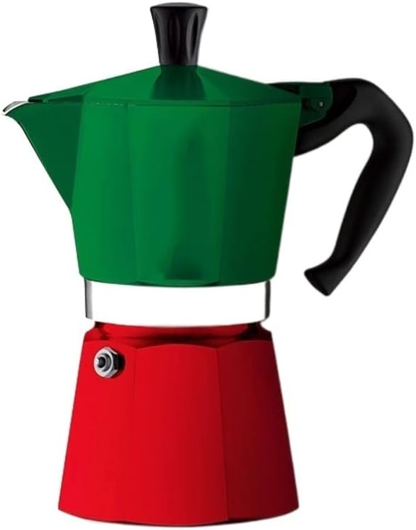 Stovetop Espresso Metal Three-color Italian Espresso Home Handmade Coffee Pot Office Hand-brewed Coffee Tea Creative Coffee Pot Set (Color : A)