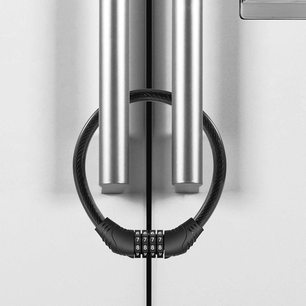 Refrigerator Lock, Upgraded 4 Digit Fridge Lock for French-door Refrigerators, Cabinet Locks, Easy to Set and Use
