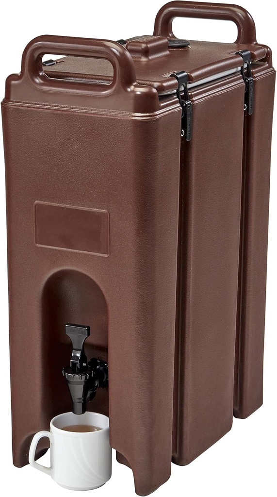 Cambro 500LCD131 Camtainers 4.75 Gallon Dark Brown Insulated Beverage Dispenser