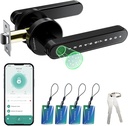 Smart Door Lock with Knob, Keyless Entry Door Locks with Handle, Fingerprint Door Knob for Bedroom/Front Door/Apartment,Generate Passcode Remotely