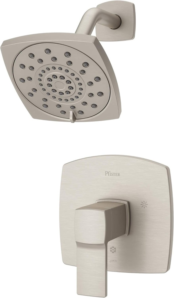 Pfister Deckard Bathroom Shower Faucet Brushed Nickel (Valve Not Included) LG897DAK