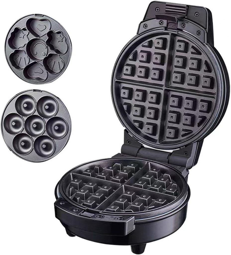 3-in-1 Waffle Sandwich Maker Donut Maker Cartoon Cake Maker Light Food Maker Bread Breakfast Electric Baking Pan