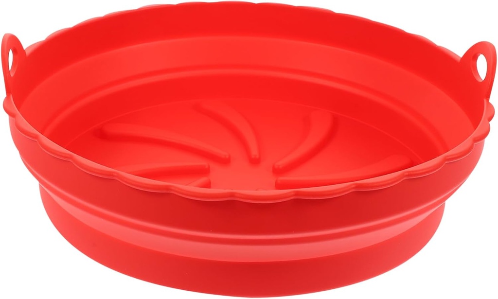 Mobestech Reusable Silicone Baking Heatproof Non-stick Cooking Mat Red for Air Fryer