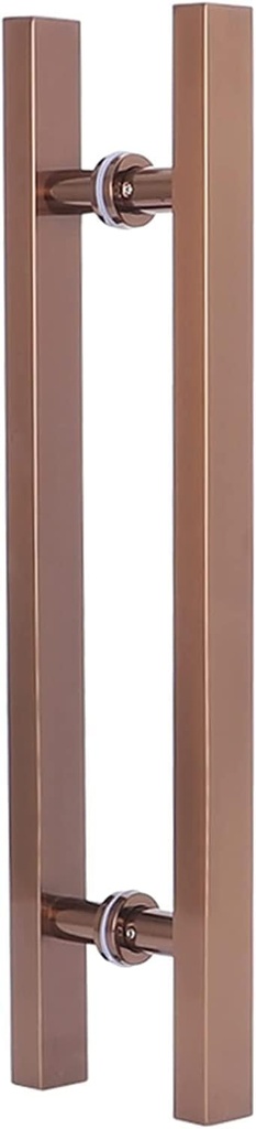 H Shaped Barn/Door Handle Set,50/60/80/100/120cm Extra Long Gold Stainless Steel Push Pull Door Handle,Barn Door Handle for Wooden/Glass/Metal Door (Color :Rose Gold,Size :120cm/47.2in-80cm