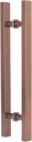 H Shaped Barn/Door Handle Set,50/60/80/100/120cm Extra Long Gold Stainless Steel Push Pull Door Handle,Barn Door Handle for Wooden/Glass/Metal Door (Color :Rose Gold,Size :120cm/47.2in-80cm