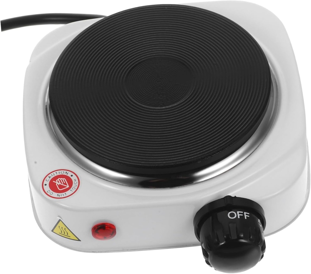 110V Hot Plate Multi Function Mini Stove for Cooking Safety Power Protection Compact Design for Home Office Camping and Rv Plug