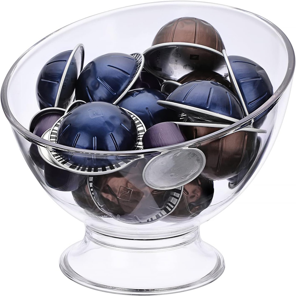 ELLDOO Coffee Pod Holder, Plastic Coffee Capsule Storage for K Cup Nespresso Vertuo Keurig, Creamer Organizer Candy Dish Fruit Jar Container Salad Bowl for Countertop, Kitchen, Breakroom