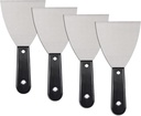uxcell Putty Scraper 4" Spatula Drywall Repair Spreader Stainless Steel Blade Black Handle 4Pcs