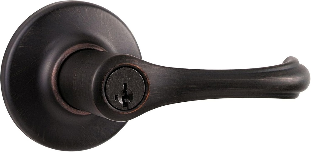 Kwikset 405DNL-S Dorian Keyed Entry Door Leverset with SmartKey - Venetian Bronze