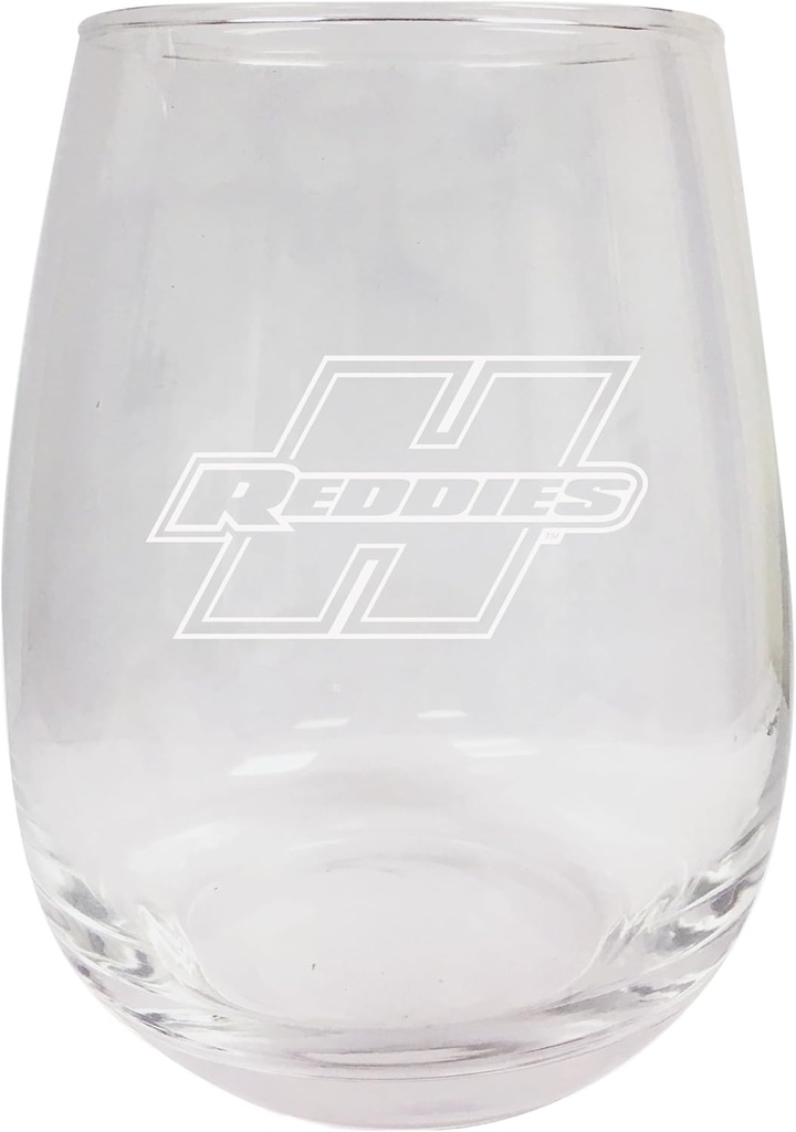 R and R Imports Henderson State Reddies 15 oz Engraved Stemless Wine Glass Officially Licensed Collegiate Product 4-Pack