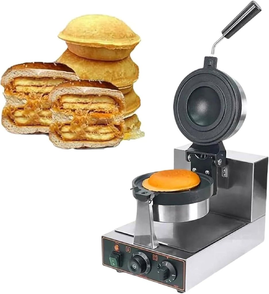 UFO Burger Maker，Ice Cream Burger Maker， Commercial Hamburger Press Baking Machine(Single,220V)