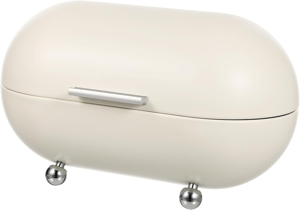 Metal Bread Box for Kitchen Countertop Food Organizer with Rolling Door Stylish Desktop Bread Container for Home Storage Versatile and Functional Design