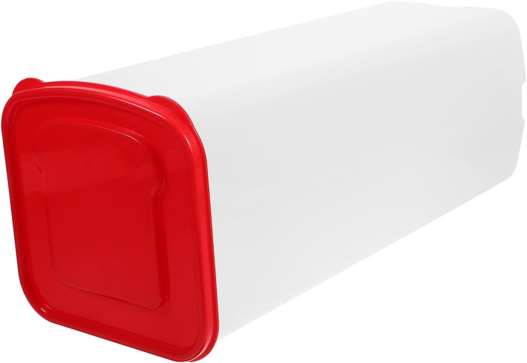 Airtight Bread Storage Box with Top Lid for Kitchen Counter Compact Red Bread Container Toast and Homemade Loaves Multipurpose Dispenser for Tidy Pantry and Countertop Use