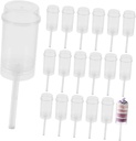 Healifty 30pcs Clear Round Cake Containers with Lids Food Safe Plastic Push Pops Holders for Bakery Dessert Presentation Easy to Fill and Leak Resistant