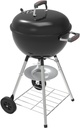 Megamaster Premium Charcoal Grill, 18" Heavy Duty Charcoal Kettle Grill, Outdoor Cooking, Camping Patio, Backyard, Tailgating, Black