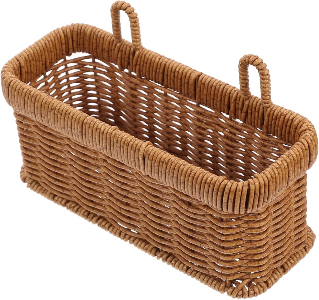 Cabilock Woven Wall-mounted Basket for Kitchen Storage Breathable Garlic Ginger Organizer Space-saving Sundries Holder Material Design