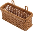 Cabilock Woven Wall-mounted Basket for Kitchen Storage Breathable Garlic Ginger Organizer Space-saving Sundries Holder Material Design