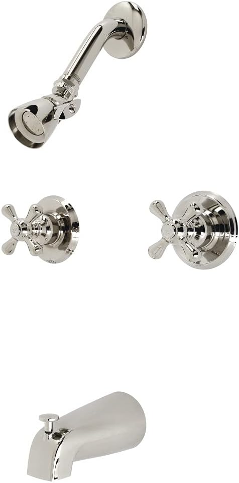 Kingston Brass KB246AXPN Magellan Tub and Shower Faucet, Polished Nickel, 72 x 8 x 7.38