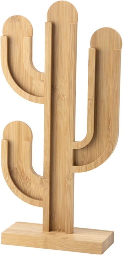 BIBABLYKE Coffee Capsule Storage Holder Wood Cactus Shaped Rotating Rack Display Stand for Coffee Capsule Dispenser Decoration Wood