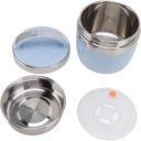 TOPINCN Insulation Lunch Box, 304 Stainless Steel Insulated Food Container Portable Box High Capacity 1.5L Stainless Steel Portable Heat Preservation Vacuum Food Containers (Blue)