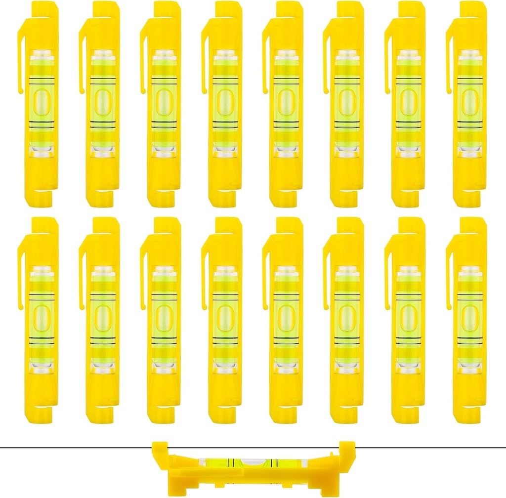 16 Pcs Hanging Bubble Line String Level Tools, Mini Spirit Level for Building Trades, Bricklaying, Tiling, Engineering, Surveying, Metalworking and Measuring