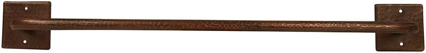 Premier Copper Products TR24DB 24-Inch Hand Hammered Copper Towel Bar, Oil Rubbed Bronze