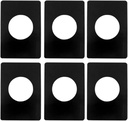 6 PCS Door Knob Plate, Matte Black Door Lock Repair Backplate Door Handle Hole Cover Filler Kit for Deadbolt Fixing, Prevent Door Lock Loose or Wobbly