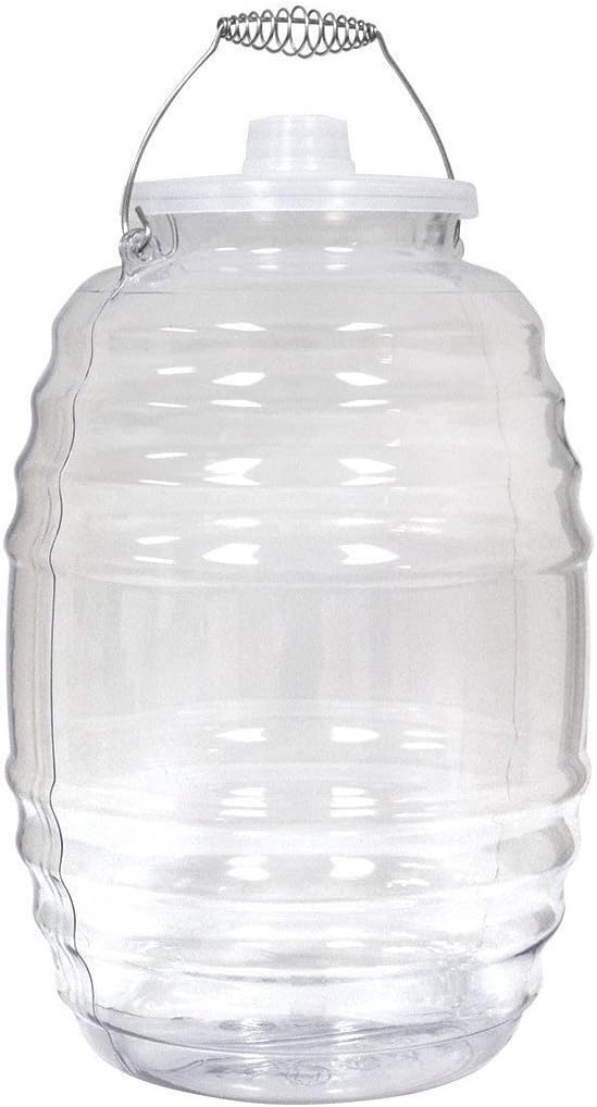 Vitrolero Aguas Frescas Tapadera Plastic Water Container with Lid, 5 Gallon, Clear [CONTAINER AND LID, COMPLETE SET] [1 UNIT]