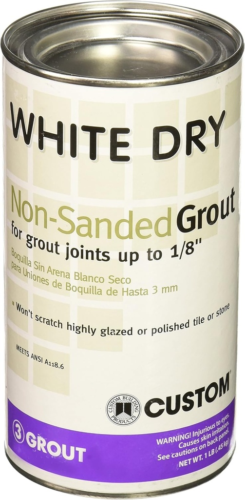 Custom Building Product WDG1 1lb White Non-Sanded Tile Grout