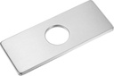 Faucet Deck Plate, 6 Inch Square 304 Stainless Steel Hole Cover Deck Plate Escutcheon for Bathroom/Kitchen Sink Faucet [Brushed Silver]
