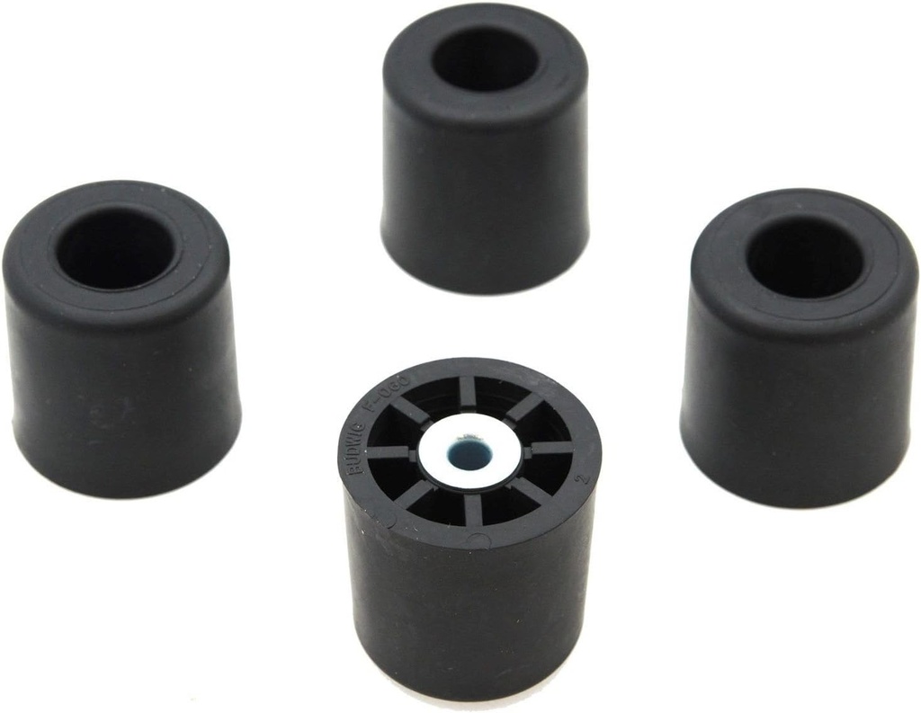 4 Large Round Cylinder Rubber FEET #1-1.375 H x 1.375- D Made in USA, Perfect for Furniture, Sofas, Tables, Chairs, desks and Other Large Items.