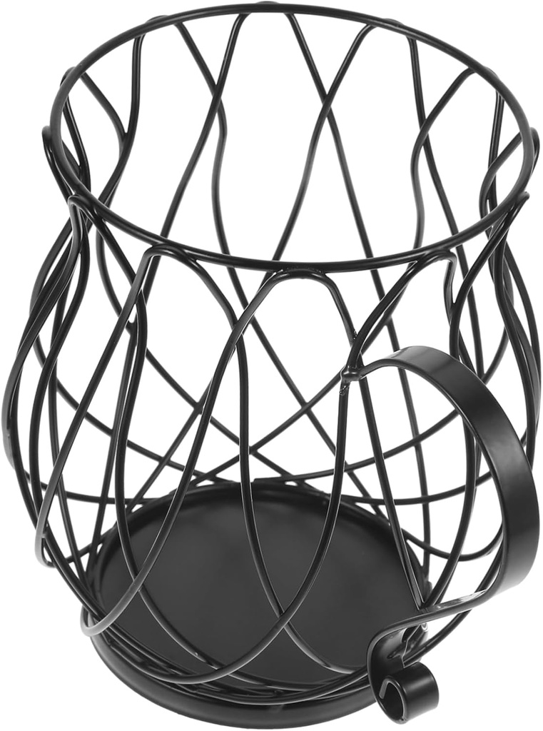 Ciieeo Coffee Storage Basket Iron Organizer for Countertop Stylish Desktop Snack Holder for Coffee Bar Multi-purpose Design